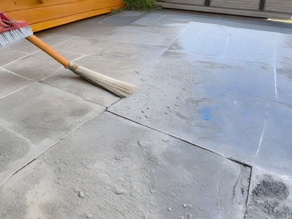 how to clean dog urine from concrete patio