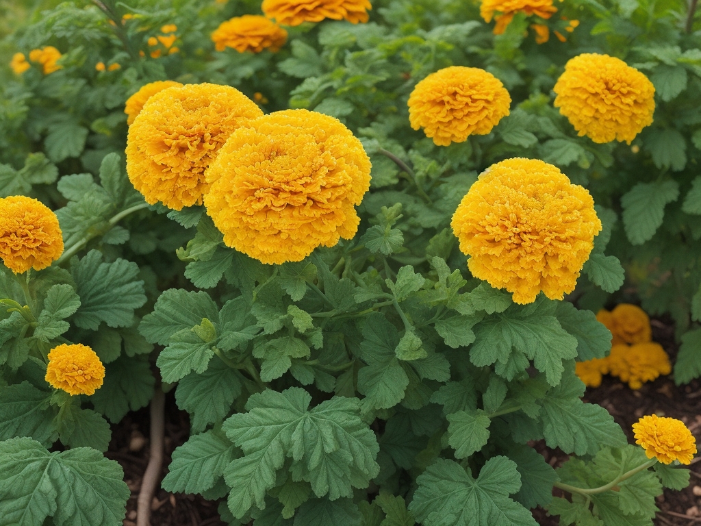 Marigold flowers repel nematodes from fig trees